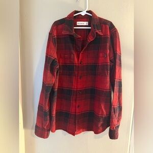 Abercrombie Kids Red and Black Plaid Button Down Shirt